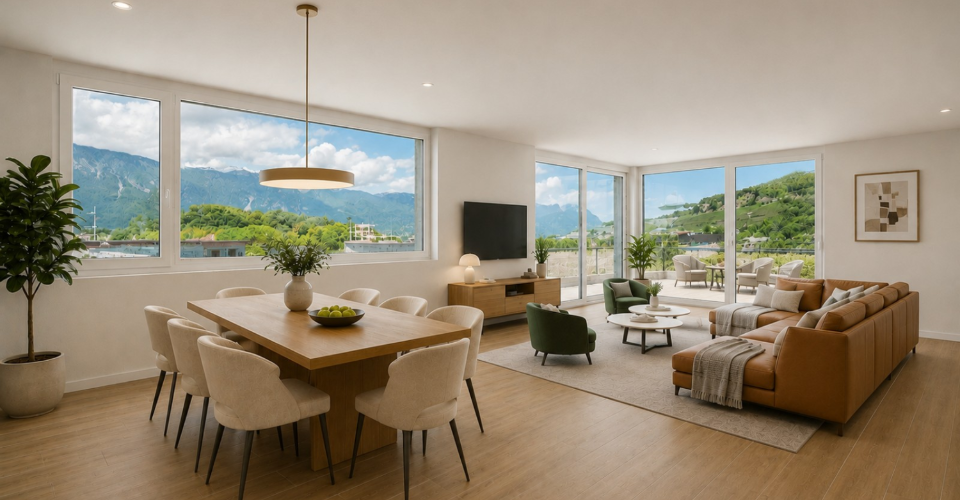 Villas d'architecte - Lot A7 - Le Clos d'Arbosson - Maison jumelée 6.5 pièces - image - 3