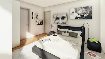 Villa 4.5 locali con giardino e vista aperta a Brè sopra Lugano -  Bild 3