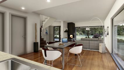Villa 4.5 locali con giardino e vista aperta a Brè sopra Lugano -  Bild 8
