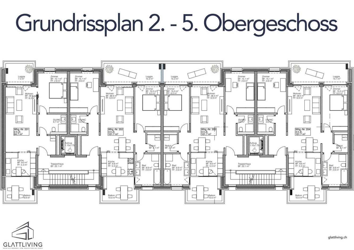 3.5 Zimmerwohnung mit  ZWEI Balkonen in 10 min am Hauptbahnhof Zürich!! -  Bild 13
