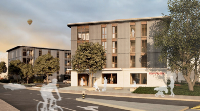 schöne Neubauwohnung im Zentrum Münchwilen - Visualisierung Aussenansicht