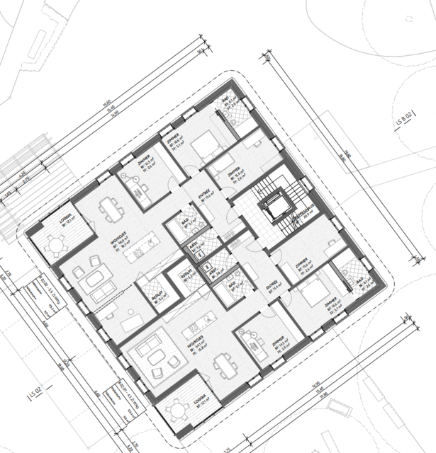 schöne Neubauwohnungen im Zentrum Münchwilen - Grundriss 2. OG