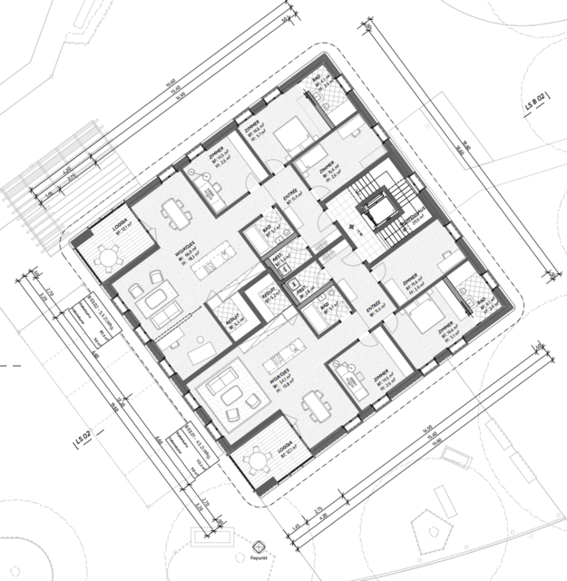 schöne Neubauwohnungen im Zentrum Münchwilen - Grundriss 3. OG