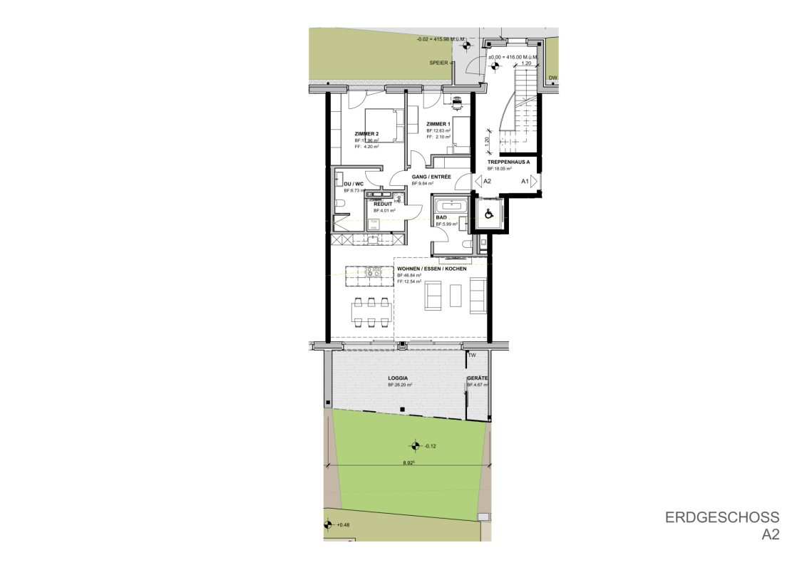 einzigartige 3.5 Zimmer Neubau-Gartenwohnungen mit hohem Qualitäts- und Ausbaustandart und eigenem Gartenanteil -  Bild 6
