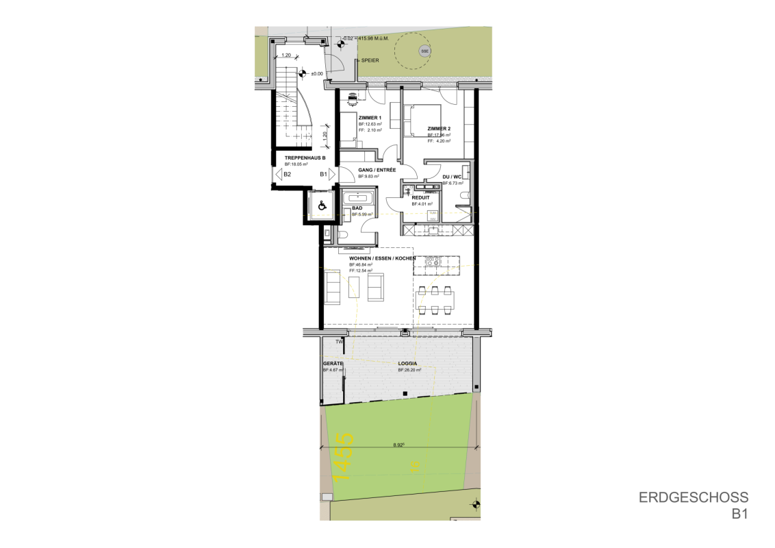 einzigartige 3.5 Zimmer Neubau-Gartenwohnungen mit hohem Qualitäts- und Ausbaustandart und eigenem Gartenanteil -  Bild 7