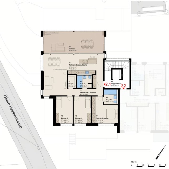 Neubauprojekt 4.5-Zimmer-Obergeschosswohnung in Untereggen -  Bild 9