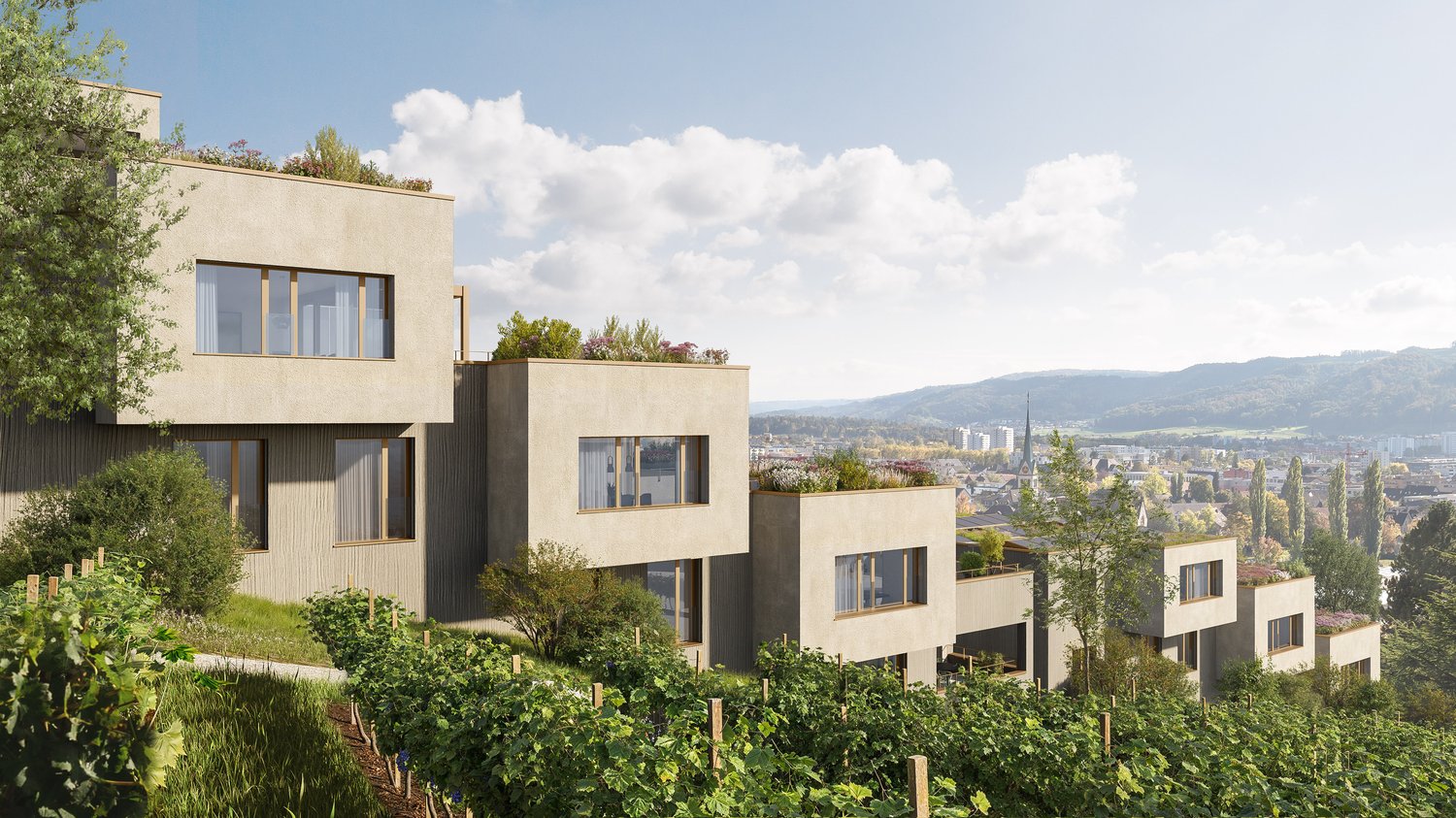 Wohnen mit Weitblick - Rebbergstrasse 24 in Wettingen - Aussenvisualisierung