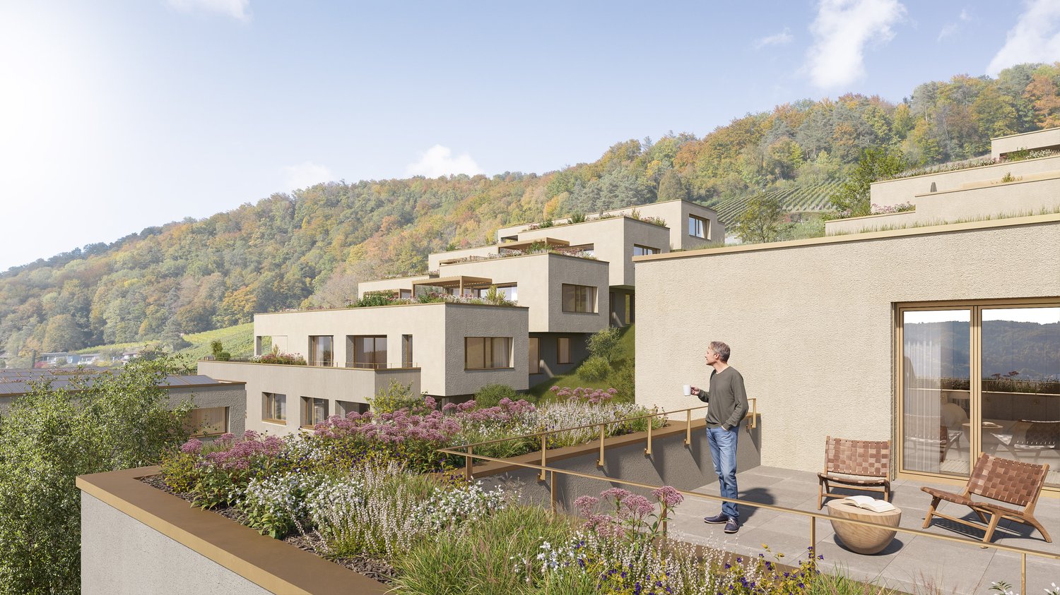Wohnen mit Weitblick - Rebbergstrasse 24 in Wettingen - Aussenvisualisierung