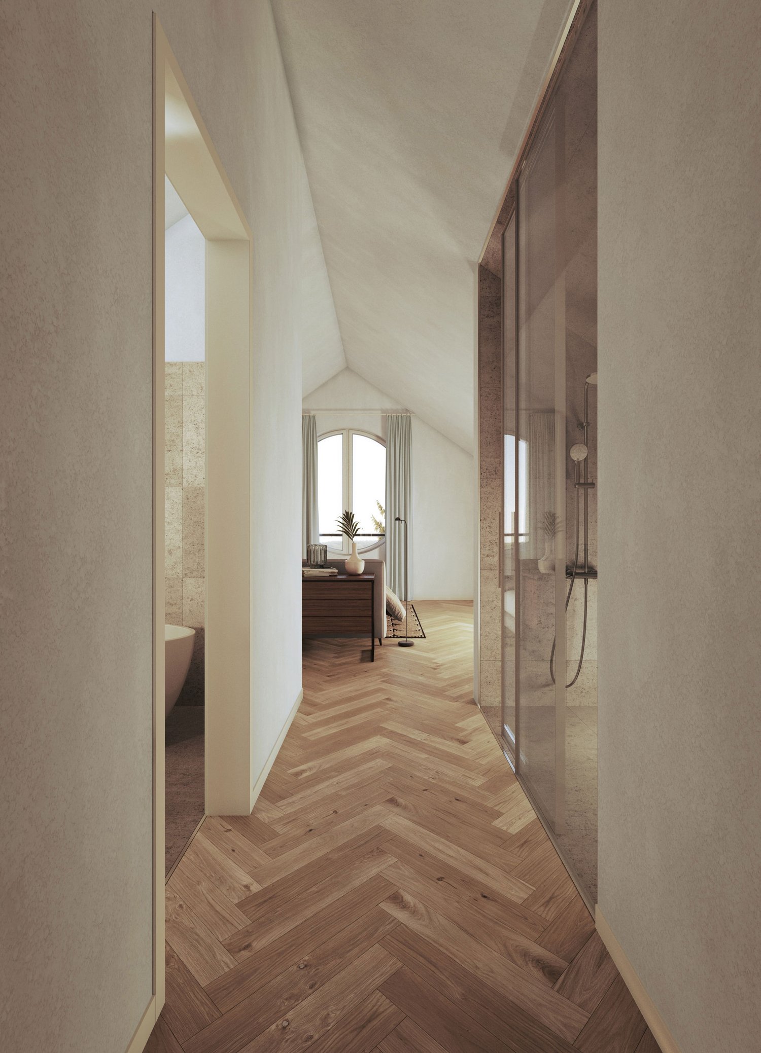 EQUINOX76 - Maisonette-Dachwohnung an privilegierter Hanglage - Equinox301Flur.jpg