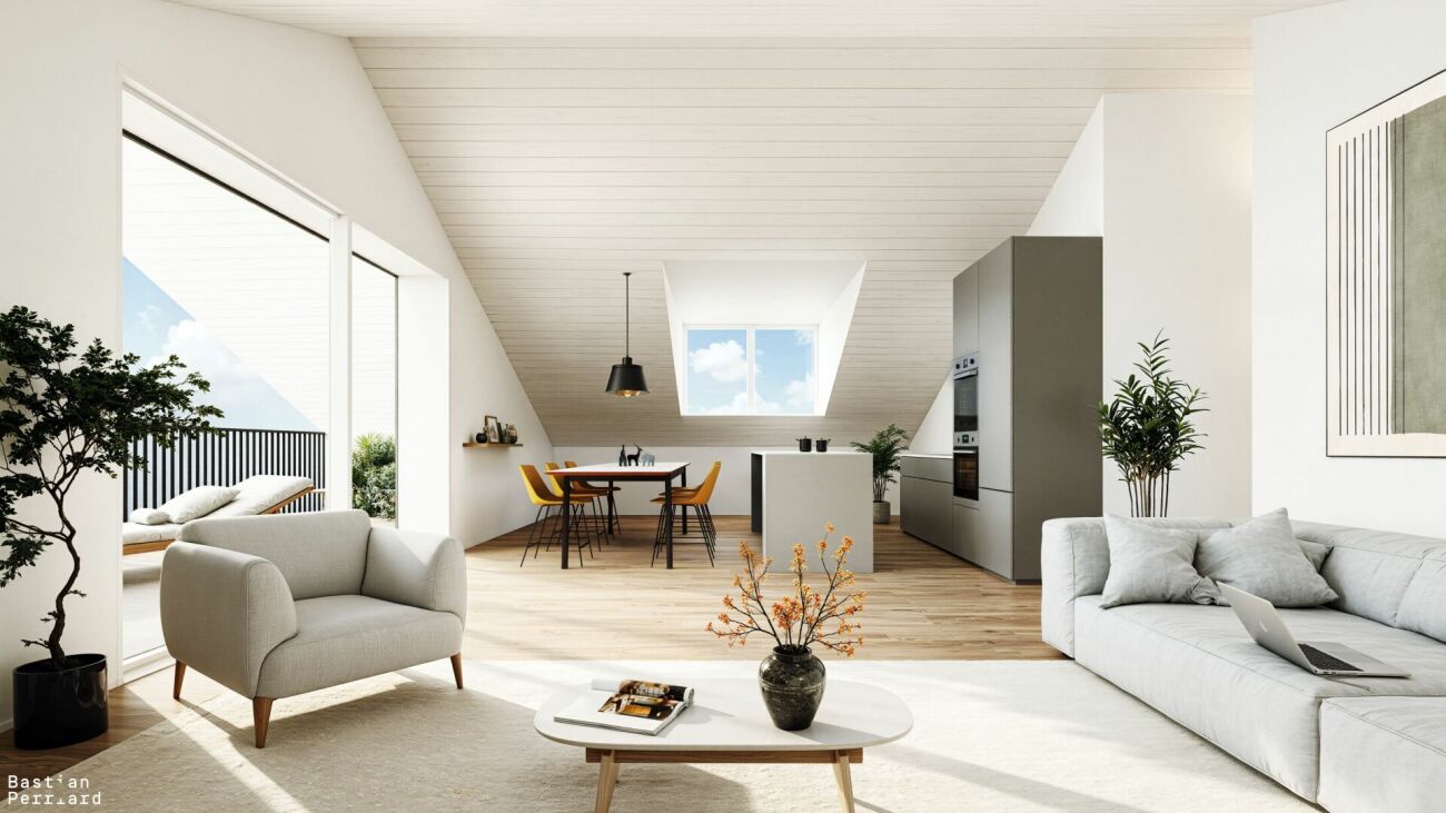 Superbe attique de 3.5 pièces avec grand balcon -  Bild 1