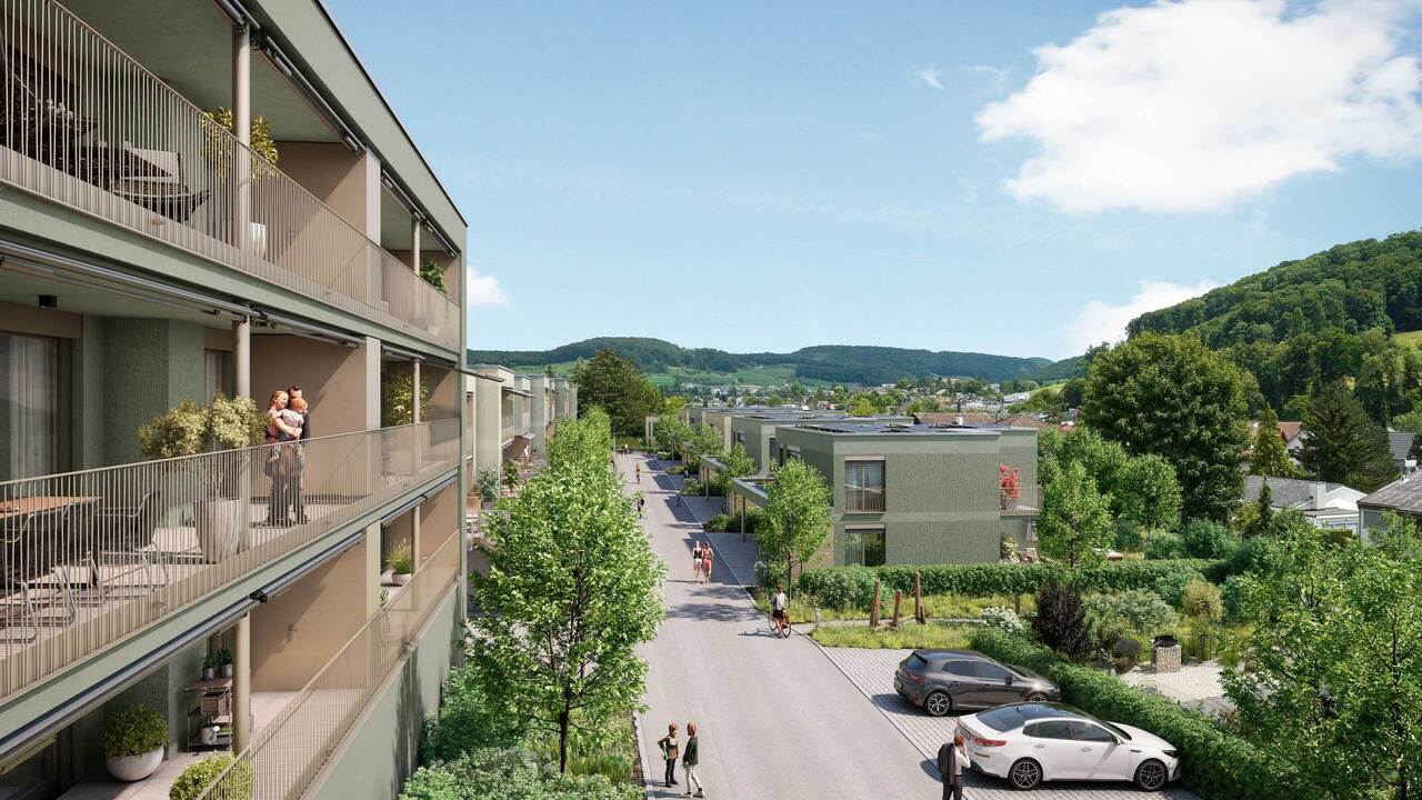 Baubewilligtes Projekt Gemsacker: 4.5-Zimmer-Wohnung A1-11 - Visualisierung
