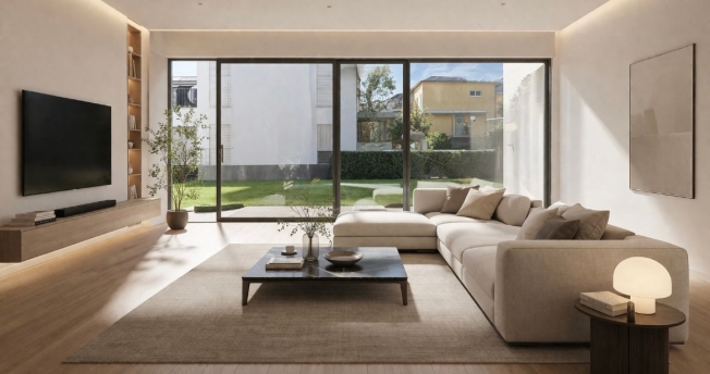 Elegante neue Villa mit Garten in einem Wohngebiet, umgeben von Grün -  Bild 1