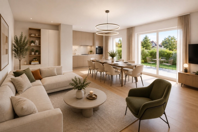 Denges – Gartenebene mit 3,5 Zimmern – 88 m² mit einer Terrasse von 12 m² und einem Garten von 28 m² -  Bild 3