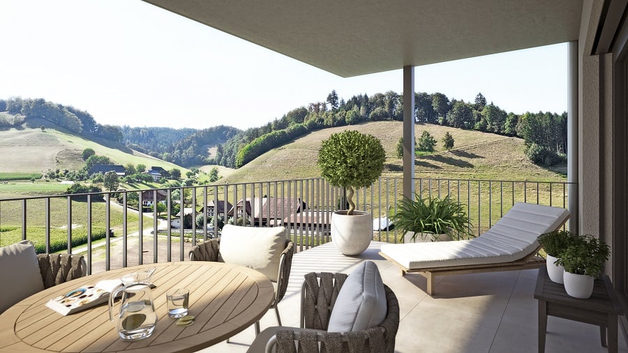 3.5-Zimmer-Dachwohnung mit Galerie und sonnigem Balkon im Rodacher -  Bild 3