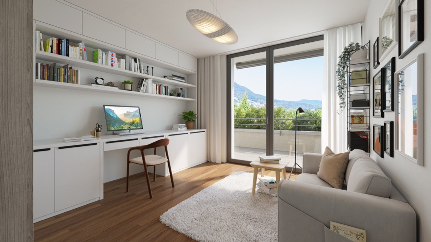 Exklusive Attikawohnung mit grosser Terrasse und Panorama-Weitblick - INNENVISUALISIERUNG