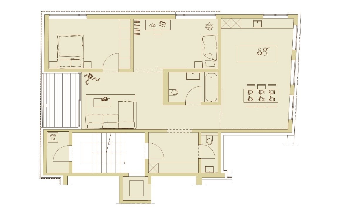 Eigentumswohnung im 1. Obergeschoss – Wohnen mit Charme in Schönenbuch - Grundriss Wohnung