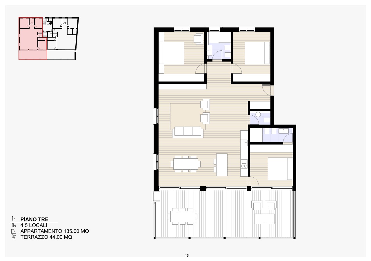 Residenz Selva - 4,5-Zimmer-Wohnung in Massagno mit Panoramablick -  Bild 2