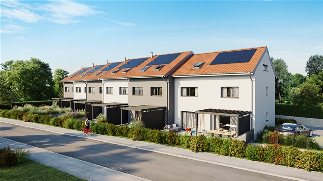 6 ANEINANDERGELEGENE VILLAS PARKING UNTERGROUND PAC WASSER-LUFT + SOLARPANEL -  Bild 1