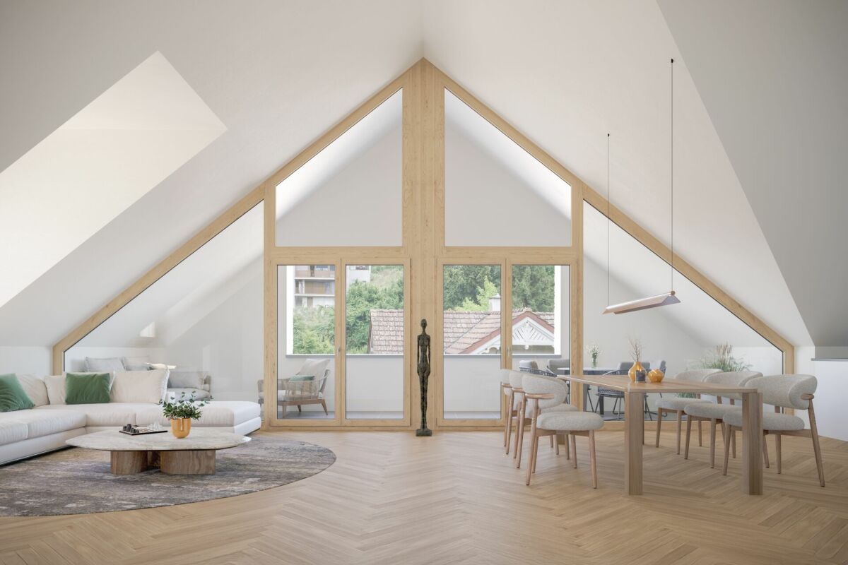 charmante 3 ½-Zimmer-Dachwohnung an idyllischer, ruhiger Wohnlage in Buchs -  Bild 3