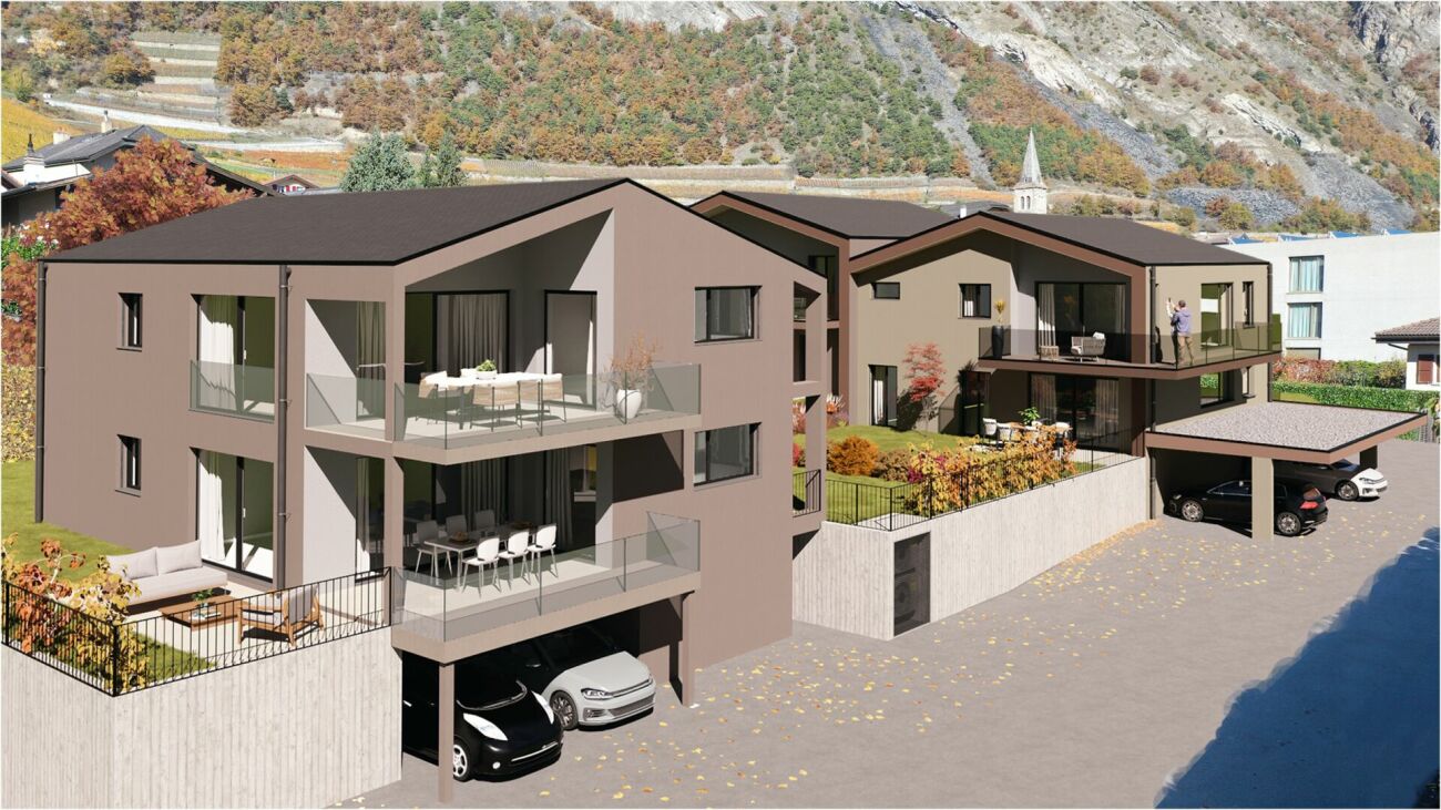 B - Les Coteaux de l'Arche - Attika 4,5 Zimmer in einem Gebäude mit 2 Wohnungen -  Bild 2
