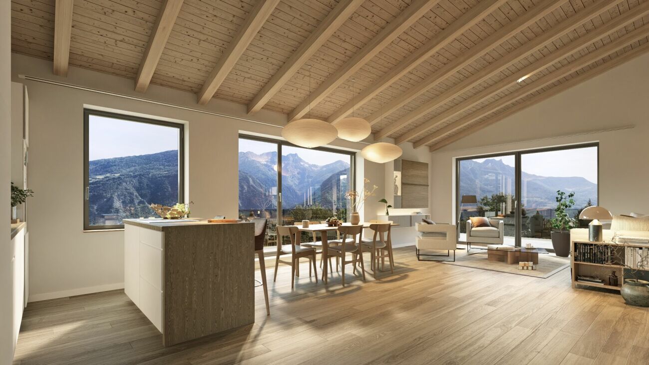 B - Les Coteaux de l'Arche - Attika 4,5 Zimmer in einem Gebäude mit 2 Wohnungen -  Bild 5