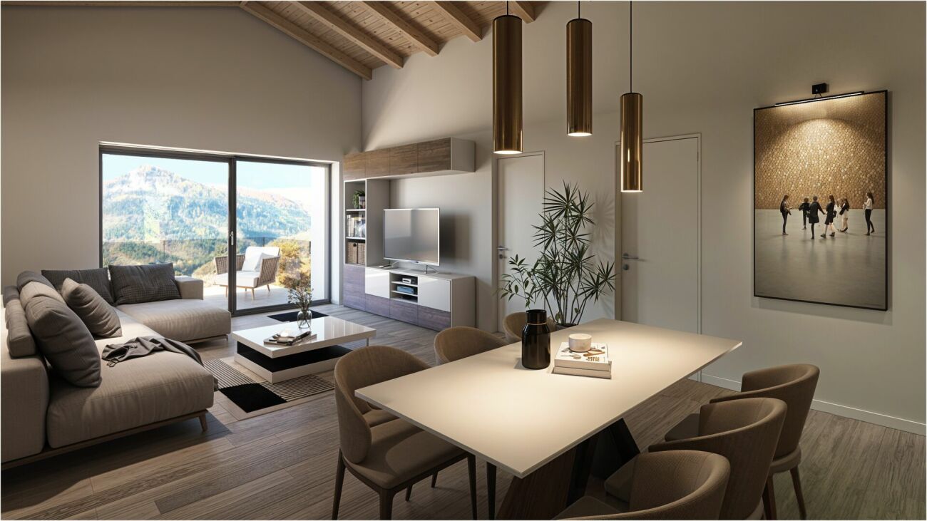 B - Les Coteaux de l'Arche - Attika 4,5 Zimmer in einem Gebäude mit 2 Wohnungen -  Bild 7