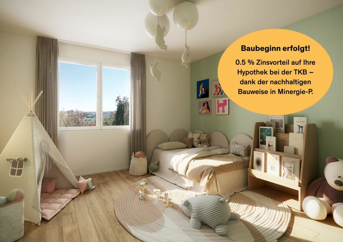 Neubauprojekt «Fliedergarten» - modernes Wohnen mit Stil und Nachhaltigkeit - hochwertige Attika-Maisonette -  Bild 1