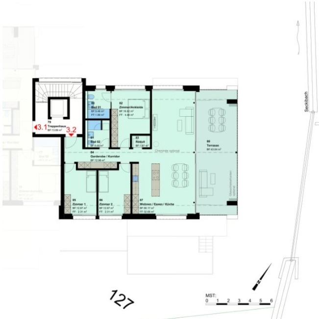 Neubauprojekt 4.5-Zimmer-Dachgeschosswohnung in Untereggen -  Bild 9