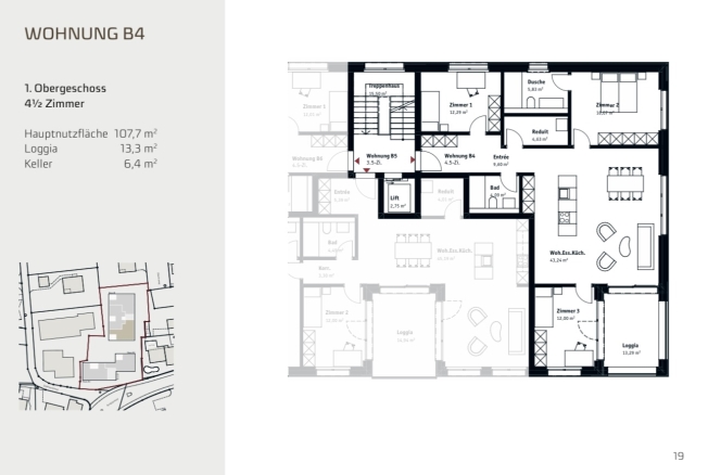 Hochwertige 4.5-Zimmer-Neubauwohnung in privilegierter Lage  Muri AG -  Bild 4