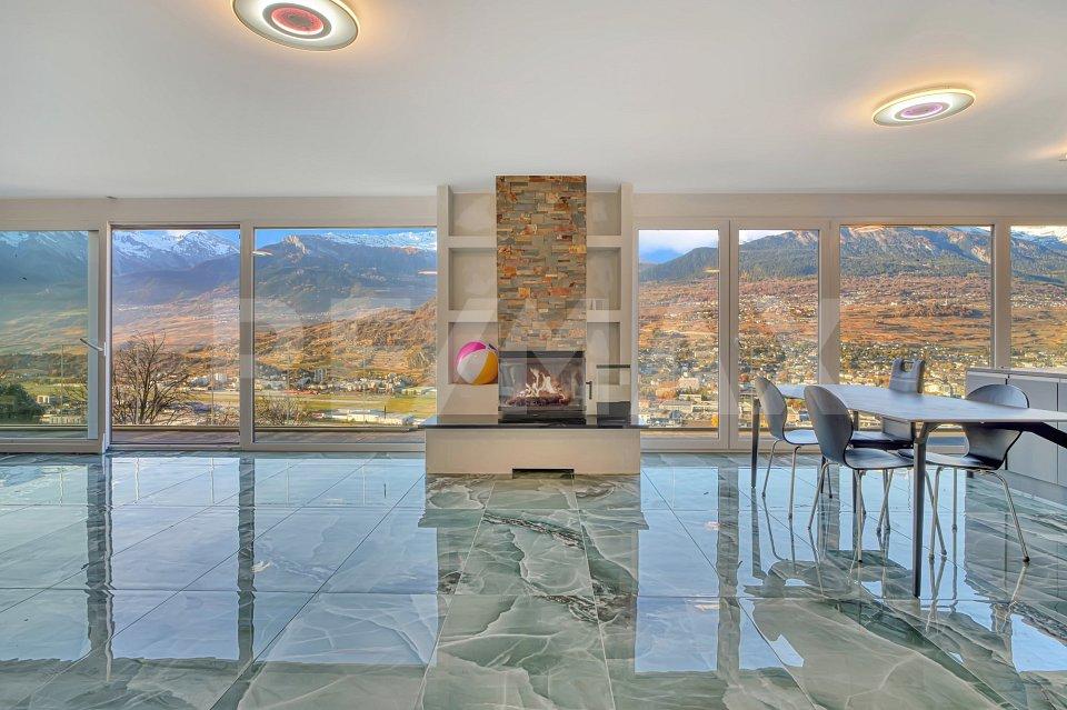Villa neuve 2025 | Duplex 4.5p 151m² terrasse vitrée | Vue vallée du Rhône — Hauteurs de Sion - Maison 4.5 pièces - image - 2