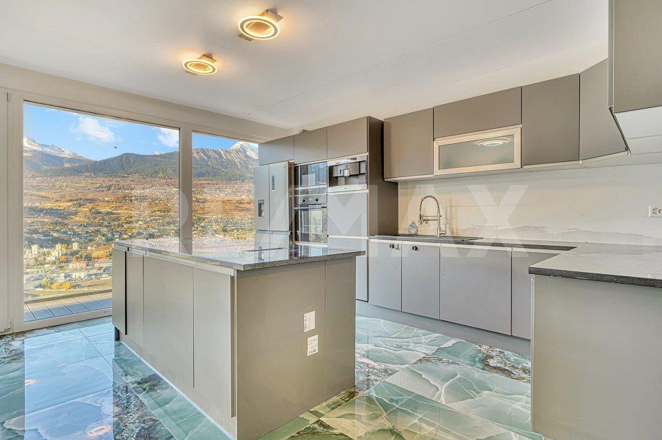 Villa neuve 2025 | Duplex 4.5p 151m² terrasse vitrée | Vue vallée du Rhône — Hauteurs de Sion - Maison 4.5 pièces - image - 6
