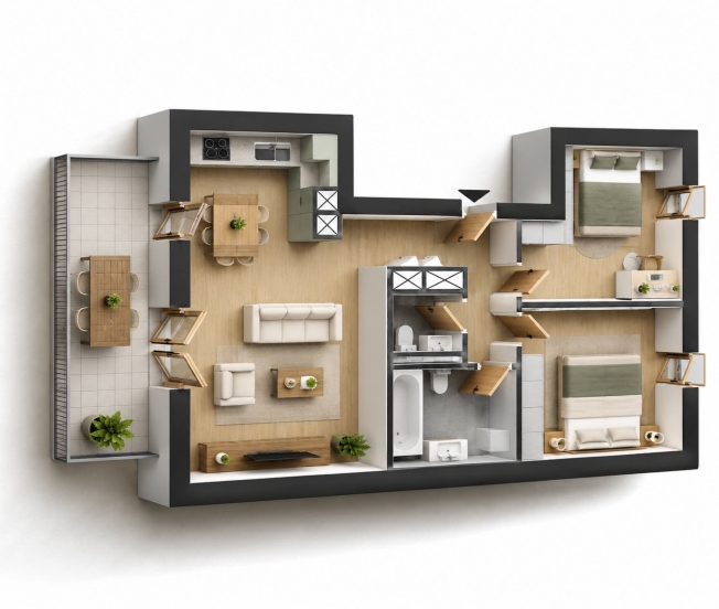 Neubau 3,5-Zimmer-Wohnung mit Balkon -  Bild 11