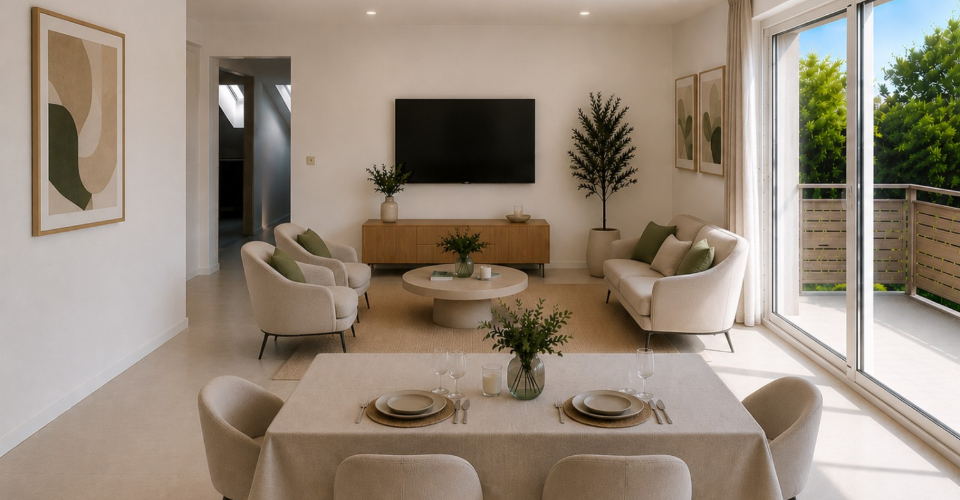 82 m² of comfort on the top floor with a 10.60 m² balcony - Appartement 3.5 pièces - image - 1