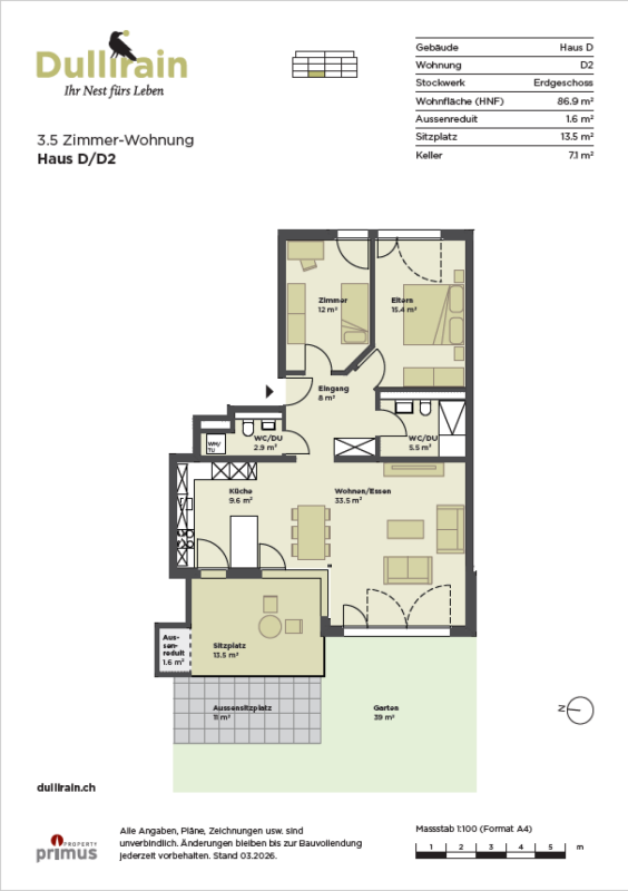 Dullirain Dulliken - letzte 3.5 Zimmerwohnung -  Bild 7