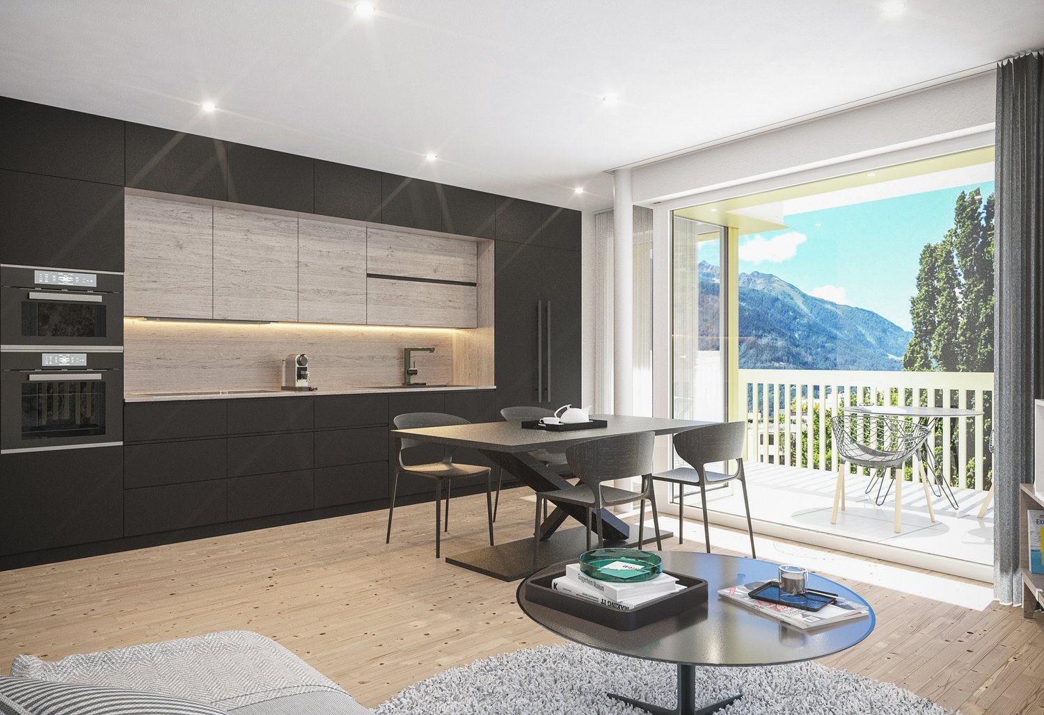 3,5 Zimmer in der Mitte von Martigny in der neuen PPE Le Vieux Pont -  Bild 1