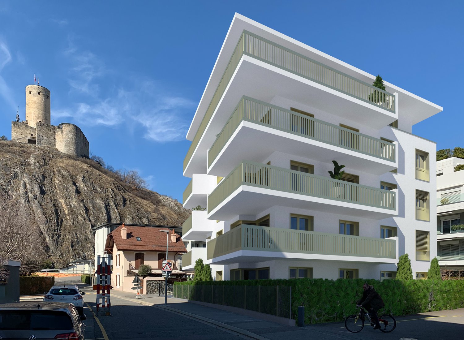 3,5 Zimmer in der Mitte von Martigny in der neuen PPE Le Vieux Pont -  Bild 5
