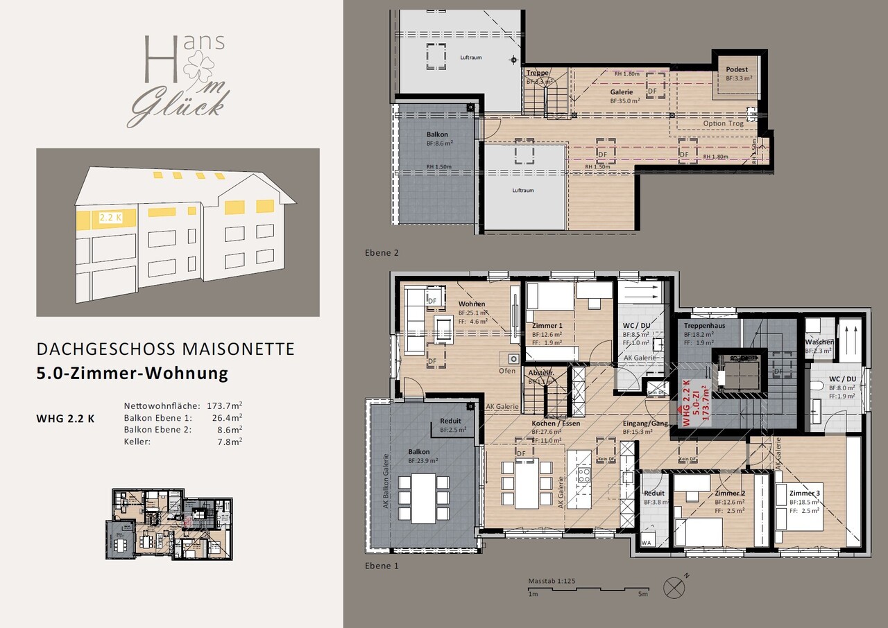 Hans im Glück - Exklusive 5-Zimmer-Dachmaisonette Wohnung mit Galerie -  Bild 5