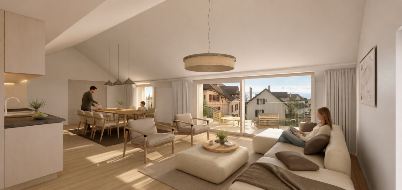 Les Carrels - Appartement de 4.5 pièces avec jardin Lot 2/B -  Bild 3