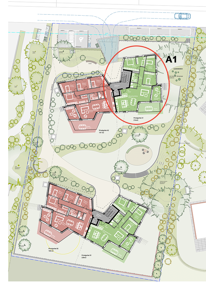 Exklusive Gartenwohnung mit unverbaubarer Aussicht. Neue Preise - A1 -  Bild 4