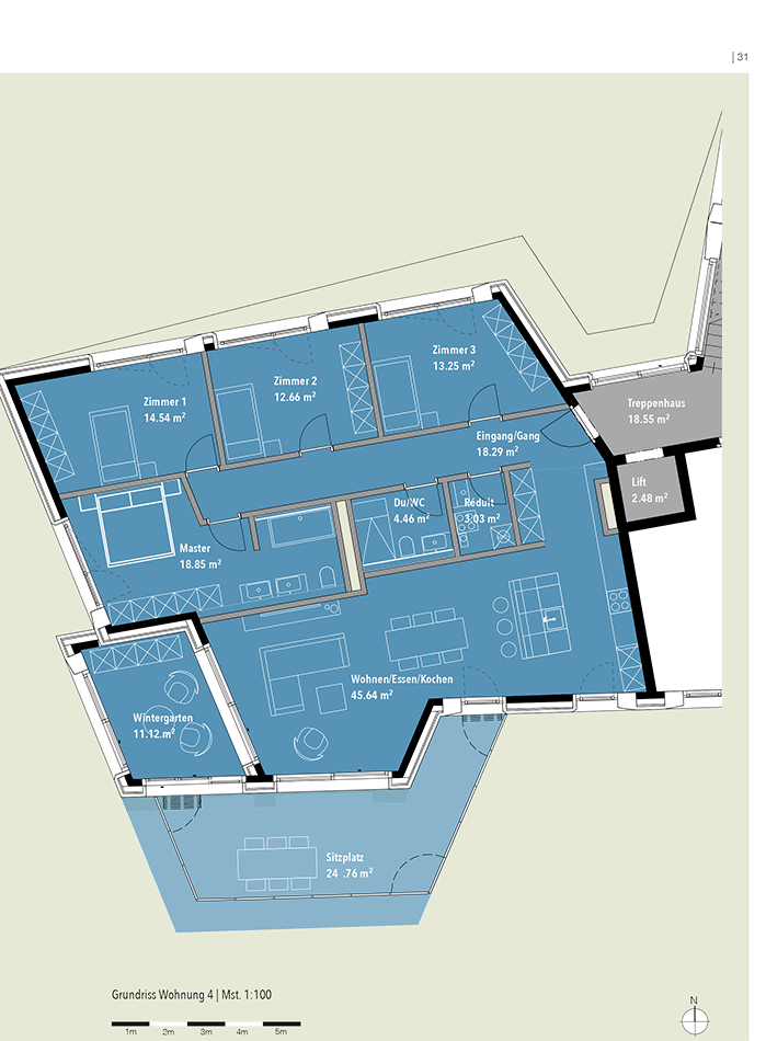 Exklusive Geschosswohnung mit unverbaubarer Aussicht. Neue Preise - A4 -  Bild 5