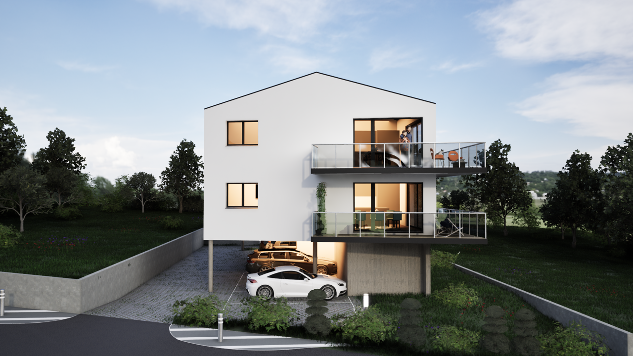 Charmantes Dachwohnung neu mit 3,5 Zimmern und großem Balkon in Evionnaz! -  Bild 1