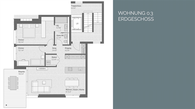 3.5 Zimmer mit aussergewöhnlich grossem Garten – Wohnen im Grünen -  Bild 12