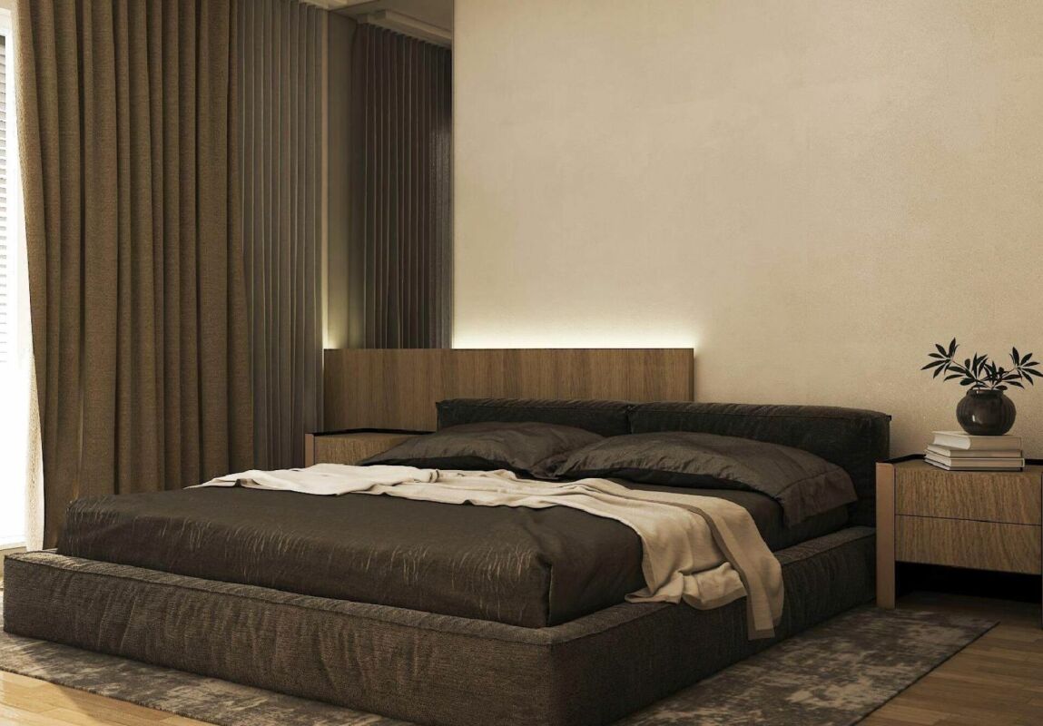 Neubau: 4.5-Zimmer-Attikawohnung in Oberurnen mit atemberaubendem Panorama-Blick - Visualisierung Schlafzimmer