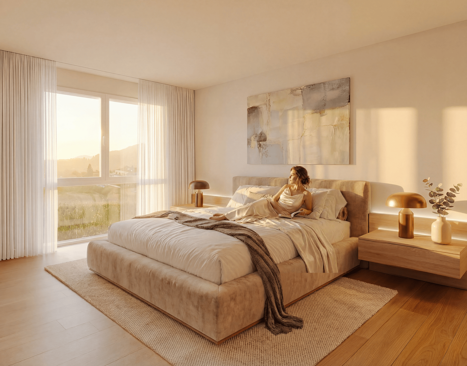 Gartenwohnung mit Atelier - Wohnen über den Dächern von Pratteln - Schlafzimmer