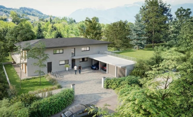 4,5 Pence Wohnung mit Garten und Blick auf die Alpen. Letzte Charge -  Bild 1