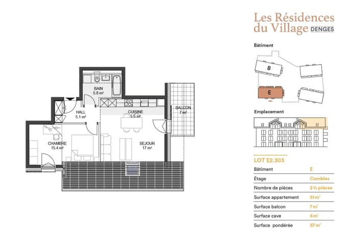 Nouvelle promotion : Attique de 2,5 pièces avec balcon -  Bild 2