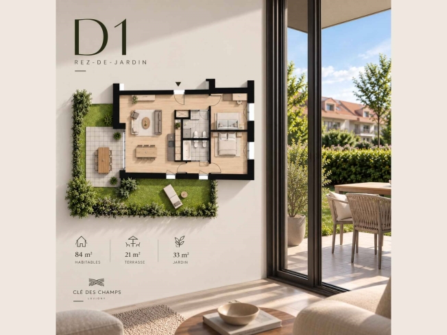 Neuentwicklung 3,5 neue Zimmer mit eigenem Garten und einer Terrasse von 33 m² -  Bild 1