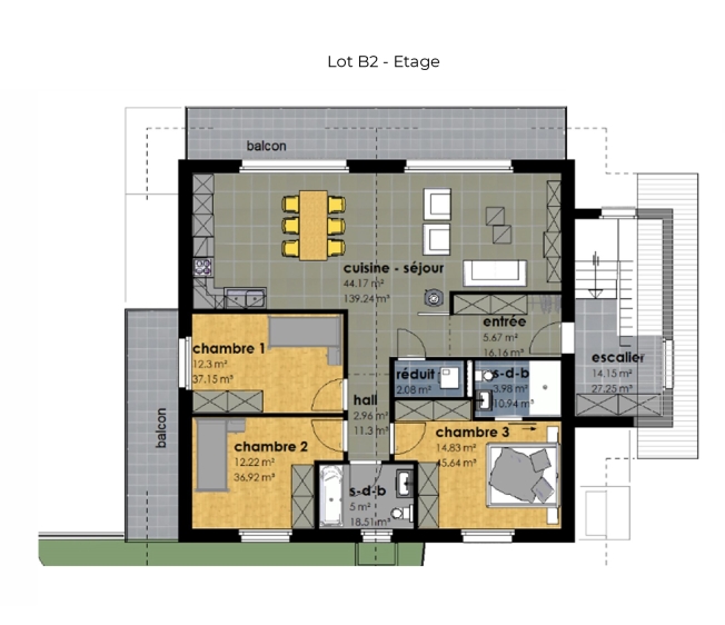 Wunderschöne 4,5-Zimmer-Wohnung auf dem Dachboden mit Keller und Doppelgarage. -  Bild 6