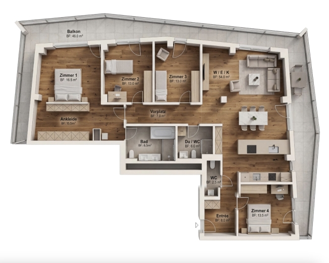 Seltene Gelegenheit im beliebten Three Point Projekt - Luxus über den Dächern (33. Etage) -  Bild 10
