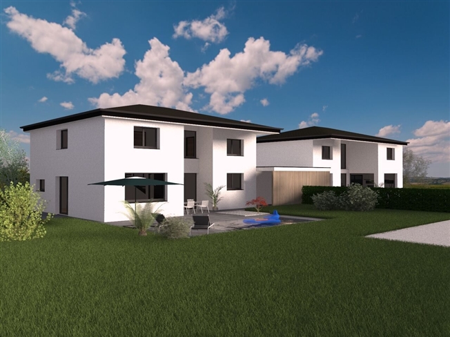 Zum Verkauf befindet sich eine moderne Doppelhaushälfte mit 6 Zimmern im Bau in Courgenay -  Bild 1
